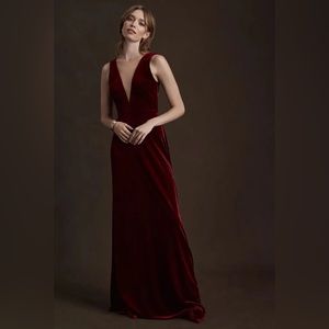 Jenny Yoo Logan dress in dark berry